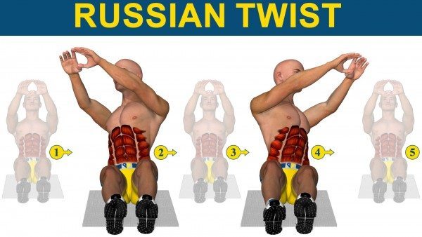 Russian Twists are a great way to work your abs.