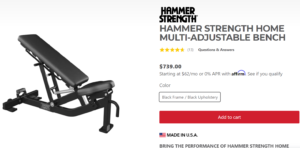hammer strength weight bench